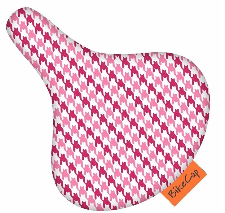 Bikecap zadelhoes houndstooth pink