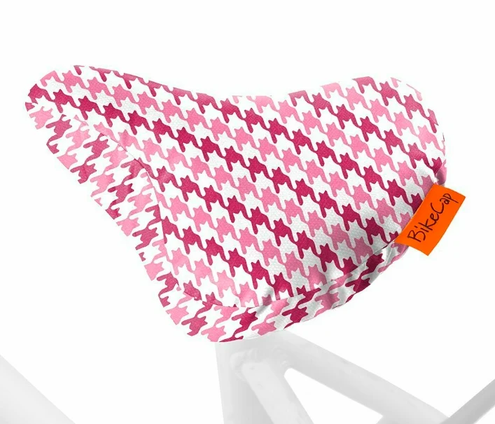Bikecap zadelhoes houndstooth pink