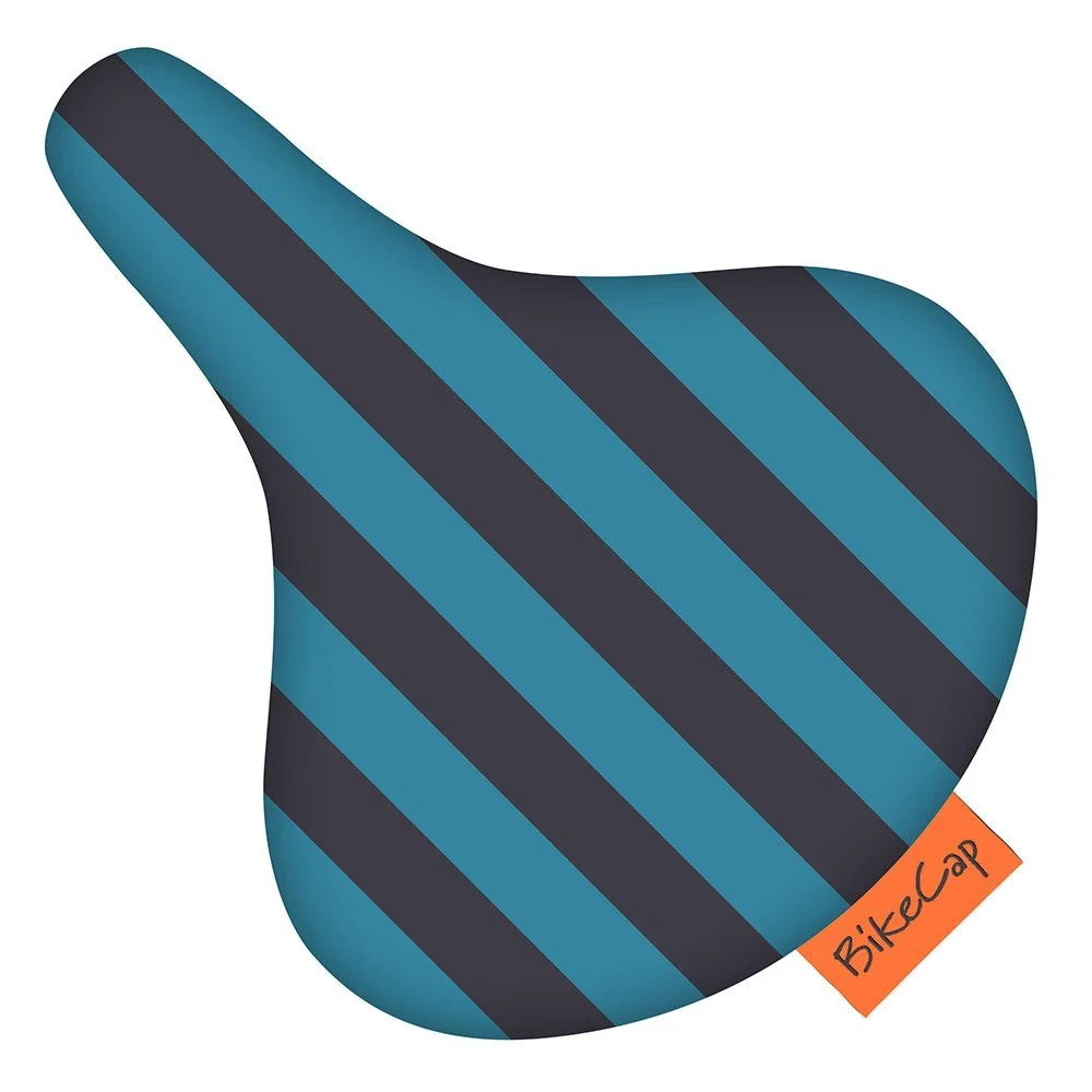 Bikecap zadelhoes petrol stripes