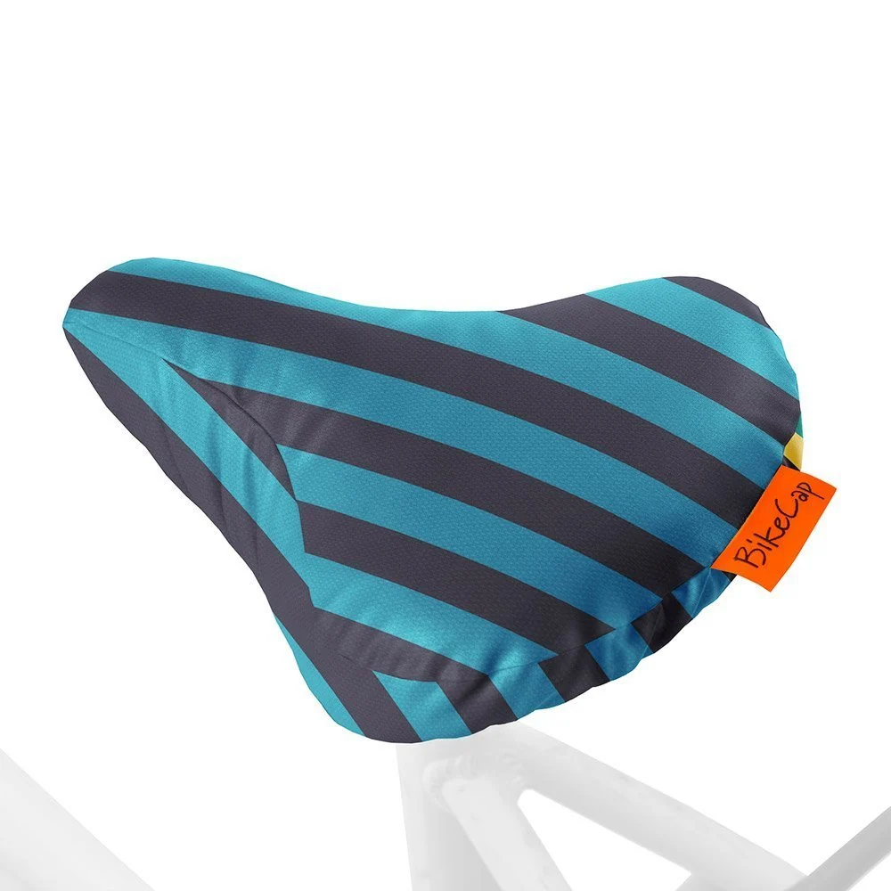 Bikecap zadelhoes petrol stripes