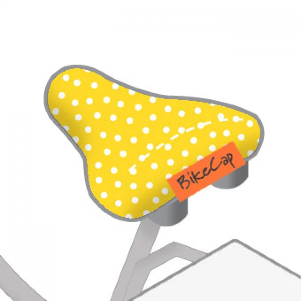 Bikecap Zadelhoes Yellow Dots