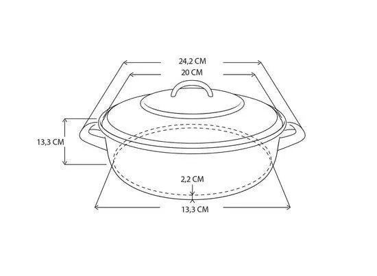 BK Fortalit Braadpan 20cm, 1,4 liter
