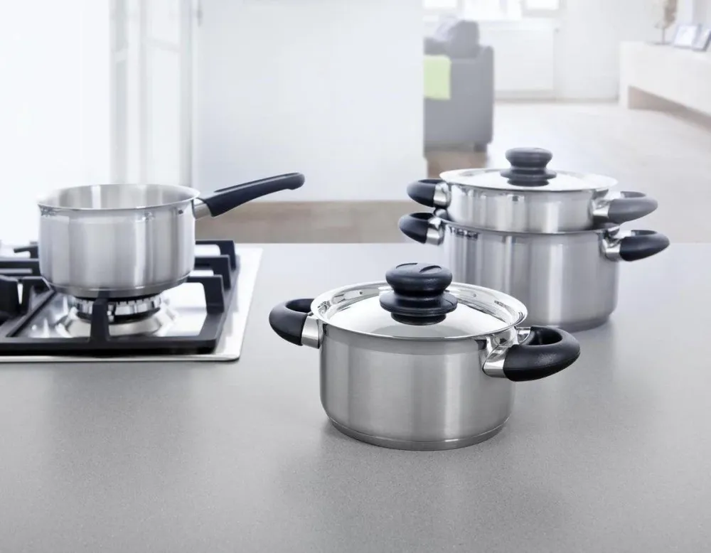 Karaat Plus 4 delige Pannenset - RVS BK