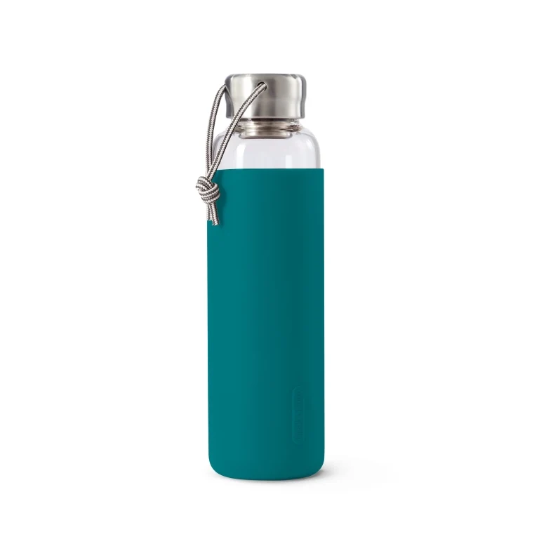Black+Blum waterfles / drinkfles glas 0.6 liter - blauw