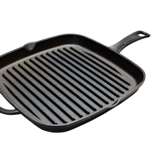 Blackwell Grillpan Cast Iron Gietijzer - 26 x 26 cm - geschikt voor alle warmtebronnen - zonder anti-aanbaklaag