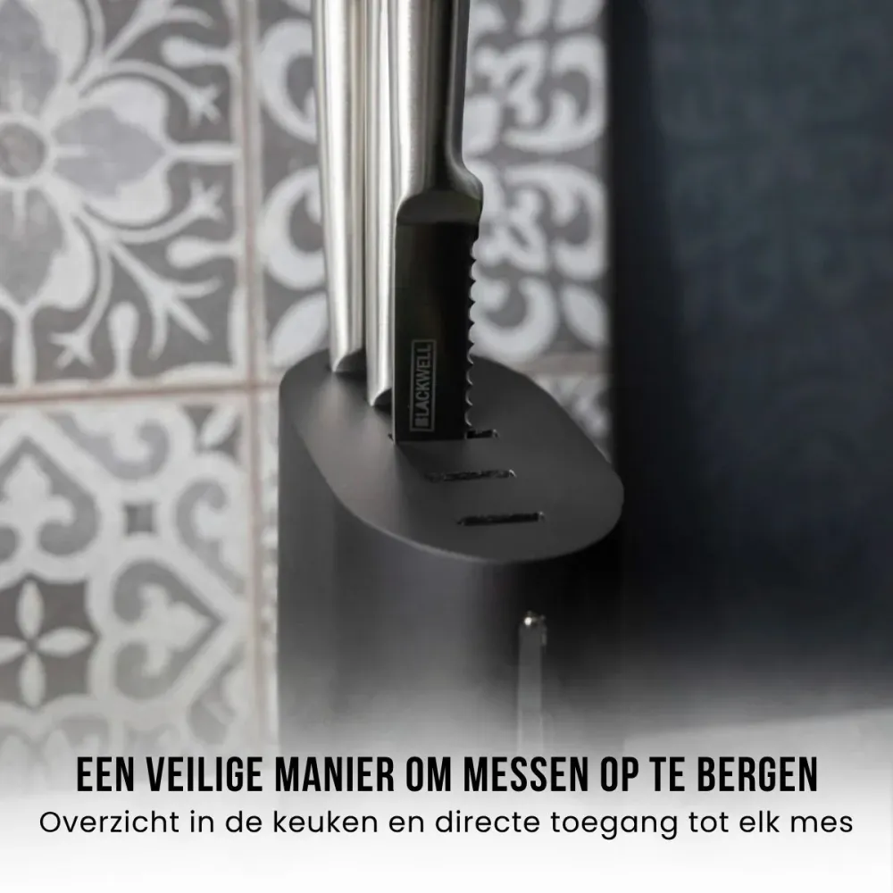 Blackwell Messenblok - Koksmes, Broodmes, Vleesmes, Officemes & Schilmes 6-delig