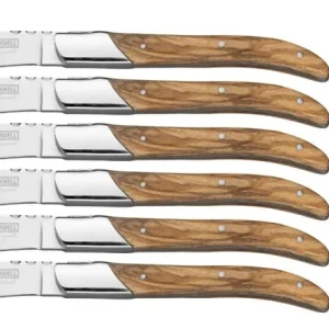 Blackwell Steakmessen Laguiole - Olijfhout - 6 Stuks
