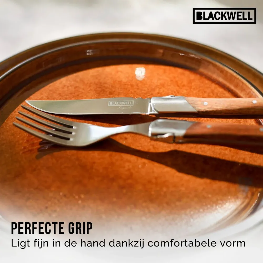 Blackwell Steakvorken Laguiole - Rozenhout - 6 Stuks