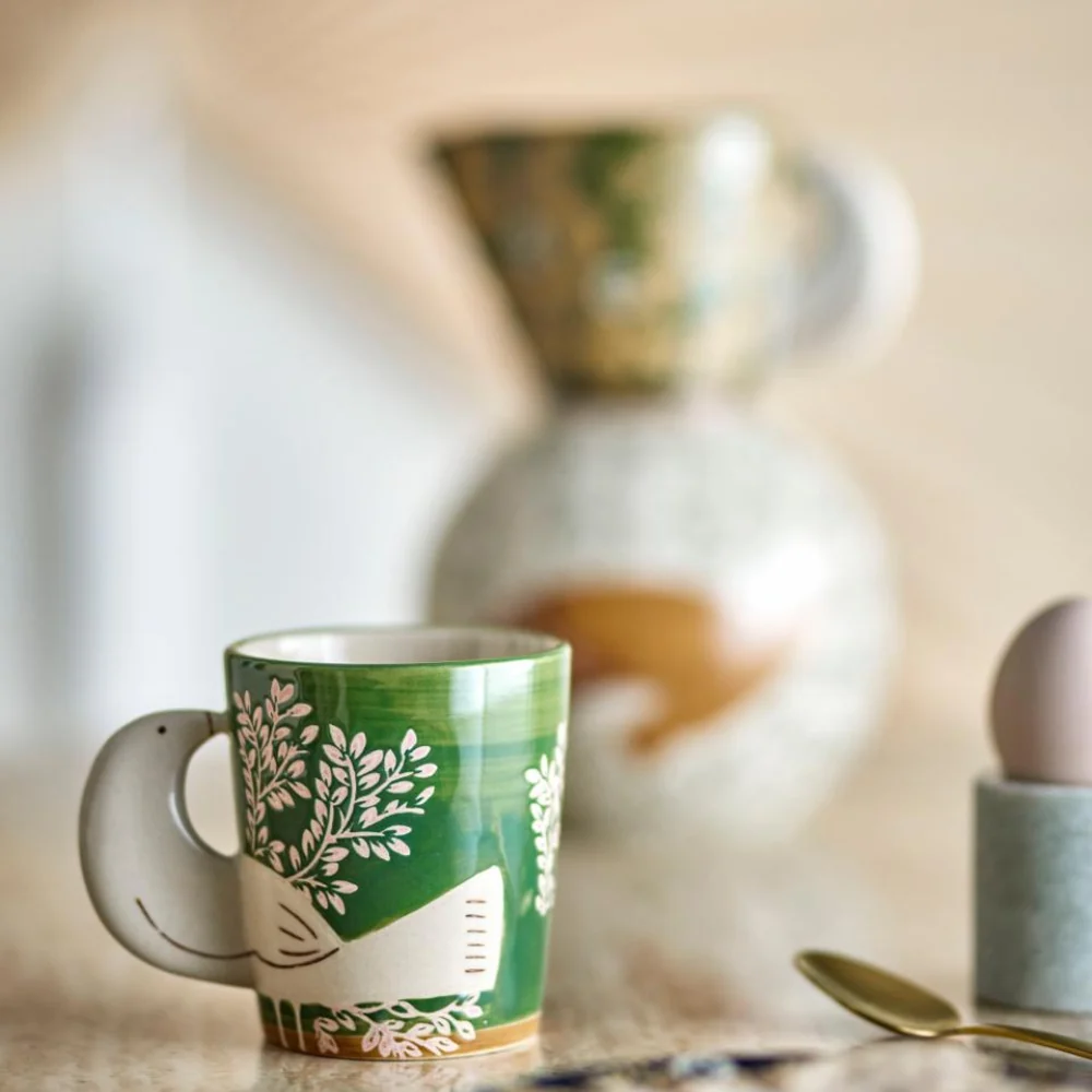 Bloomingville Aardewerk Mok Heza Groen