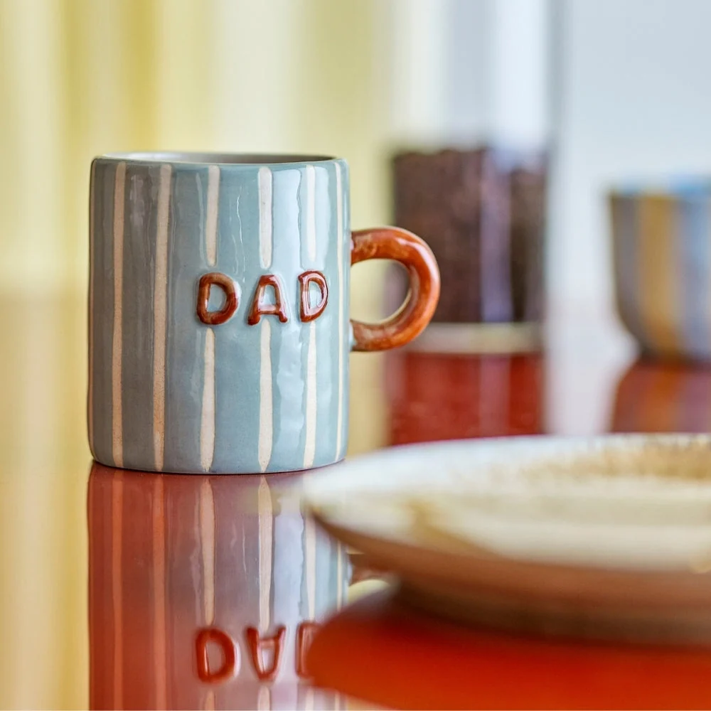 Bloomingville aardewerk mok voor papa Cherish Blue