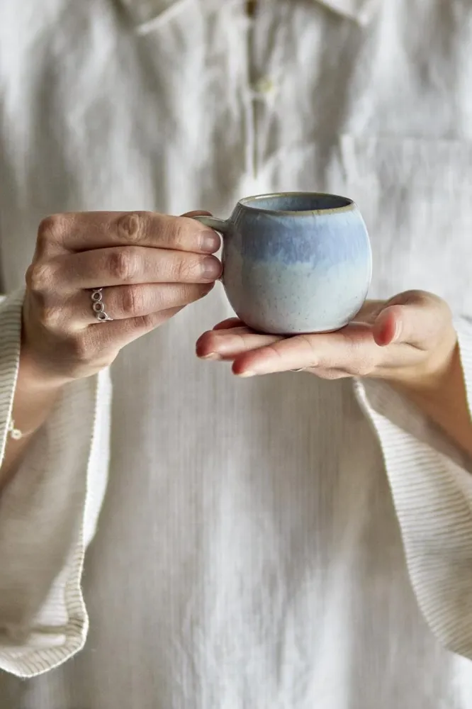 Bloomingville - Paula Espressokop, Blå, Stentøj 82061625 - Blue