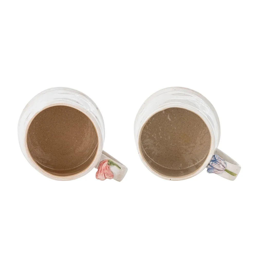 Bloomingville Camilla stoneware mokken multi set van 2 stuks
