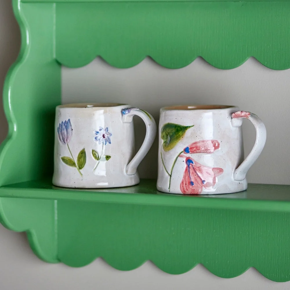 Bloomingville Camilla stoneware mokken multi set van 2 stuks