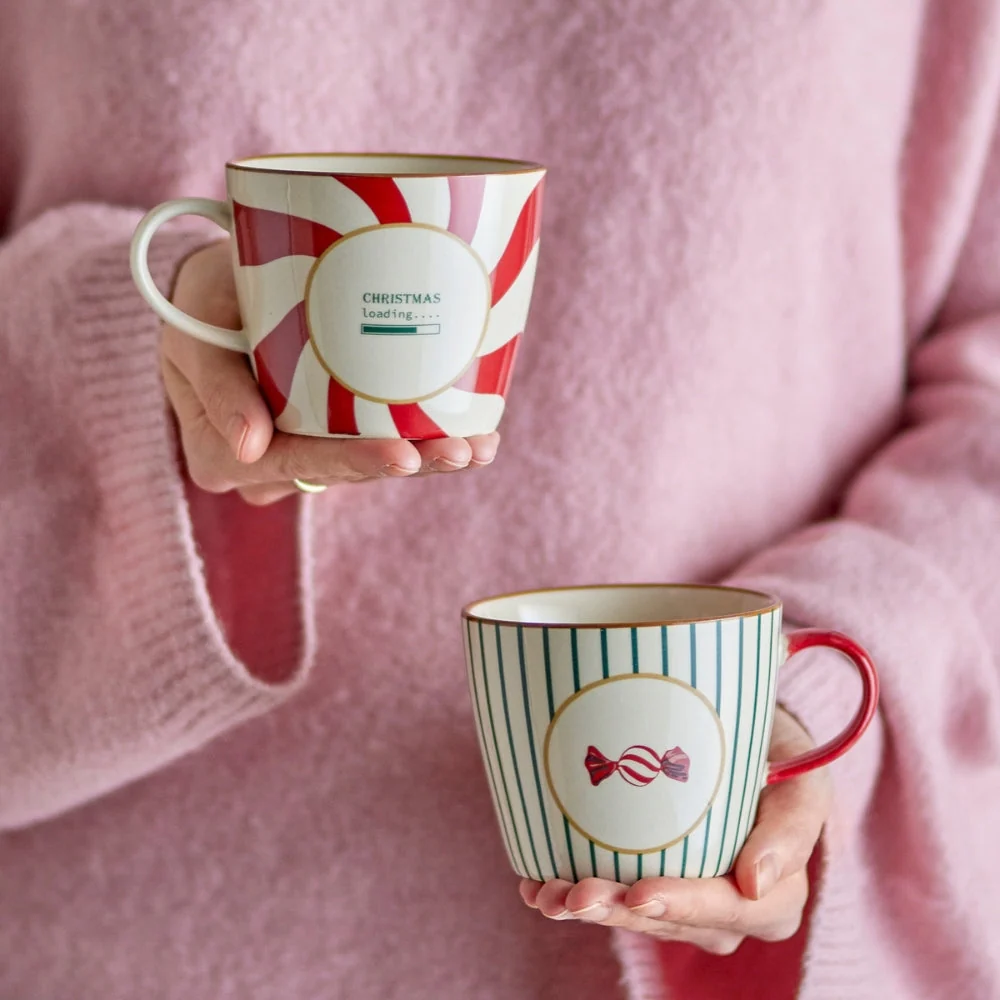 Bloomingville Kerst koffie mokken Yule 2st