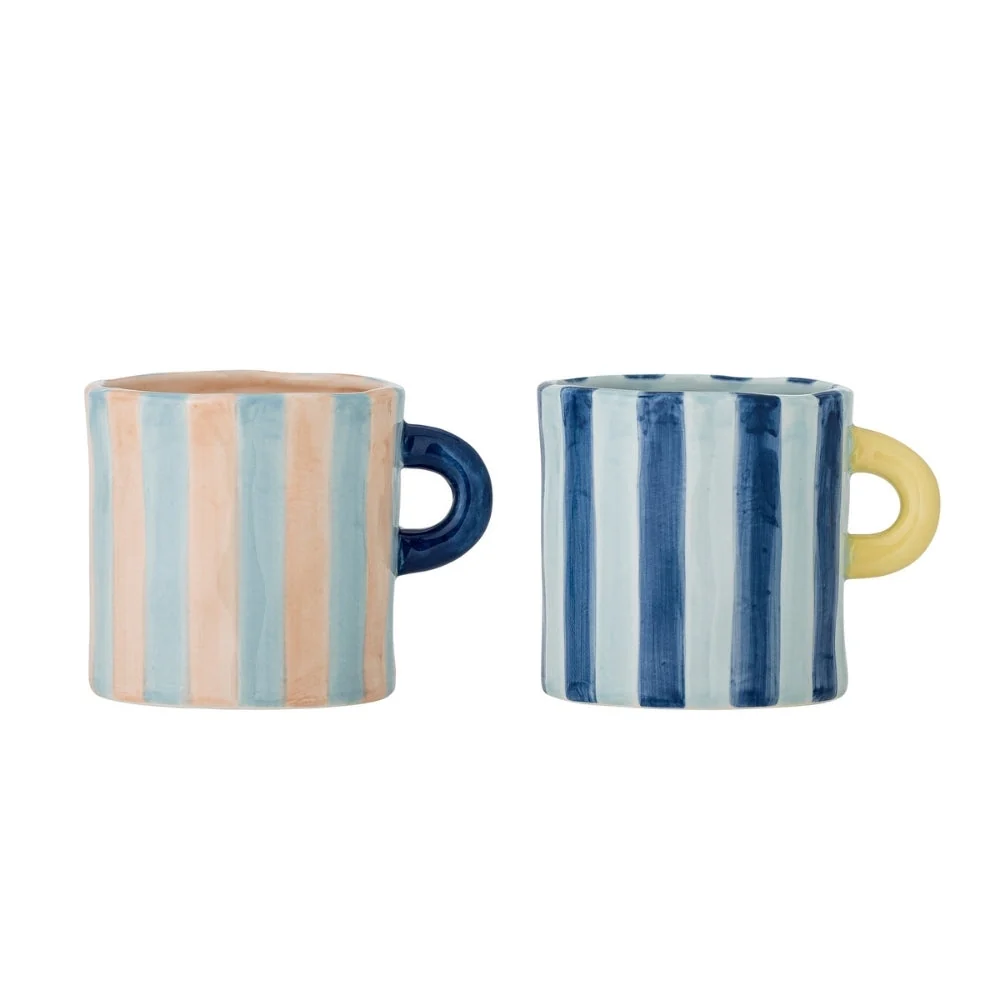 Bloomingville Phoenix Multi aardewerk mokken set van 2 stuks