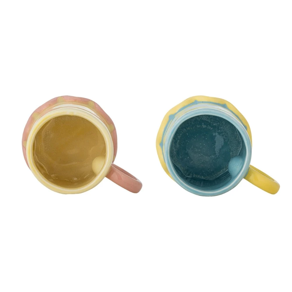 Bloomingville Polly Multi aardewerk mokken set van 2 stuks