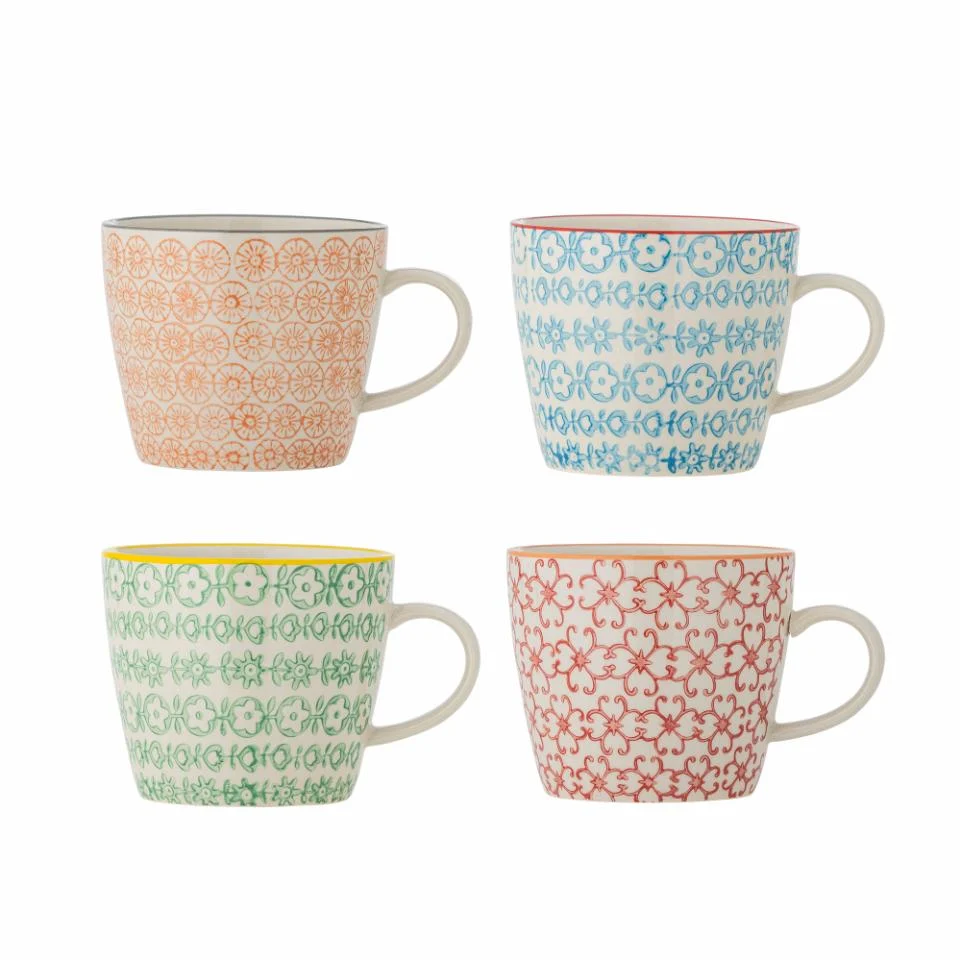 Bloomingville Set van 4 Carla thee- en koffiemokken