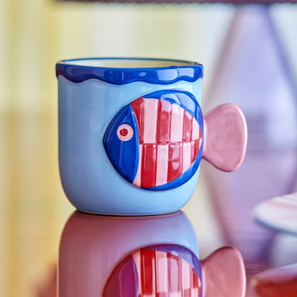 Bloomingville Willy Multi aardewerk mokken set van 2 stuks