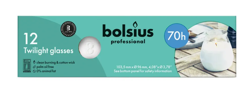 Bolsius Twilight wit 12 stuks -
