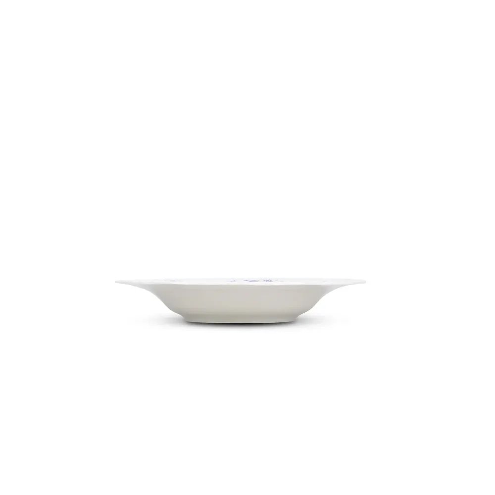 Bonbistro - Diep bord 23,5/14xH4cm blue flower Retro - Set van 6