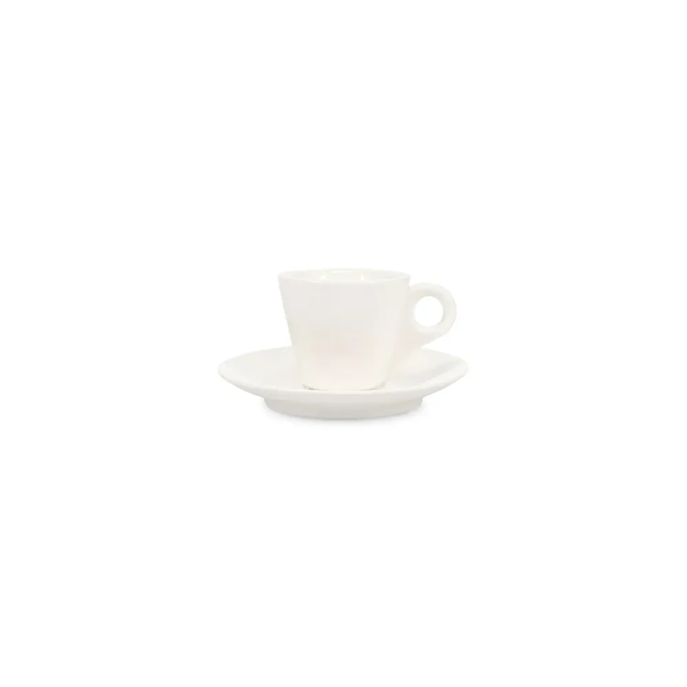 Bonbistro - Mokkakop 8cl wit Barista - Set van 6