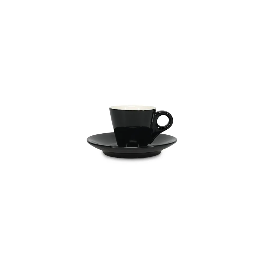Bonbistro - Mokkaschotel 12,5cm zwart Barista - Set van 6