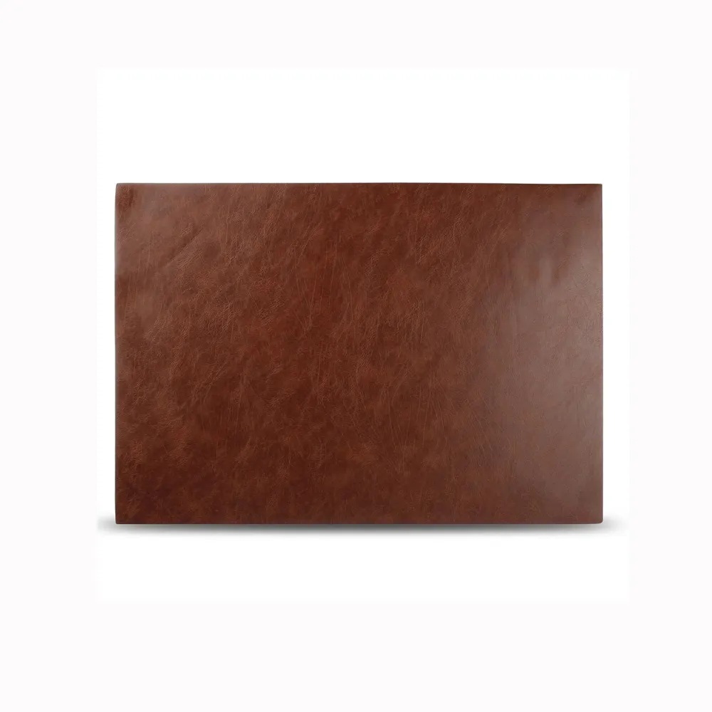 Bonbistro - Placemat 43x30cm lederlook donkerbruin Layer - Set van 4