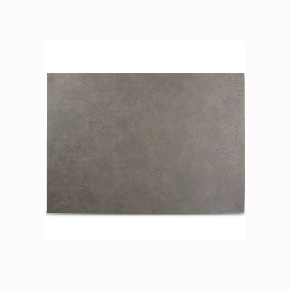 Bonbistro - Placemat 43x30cm lederlook grijs Layer - Set van 4