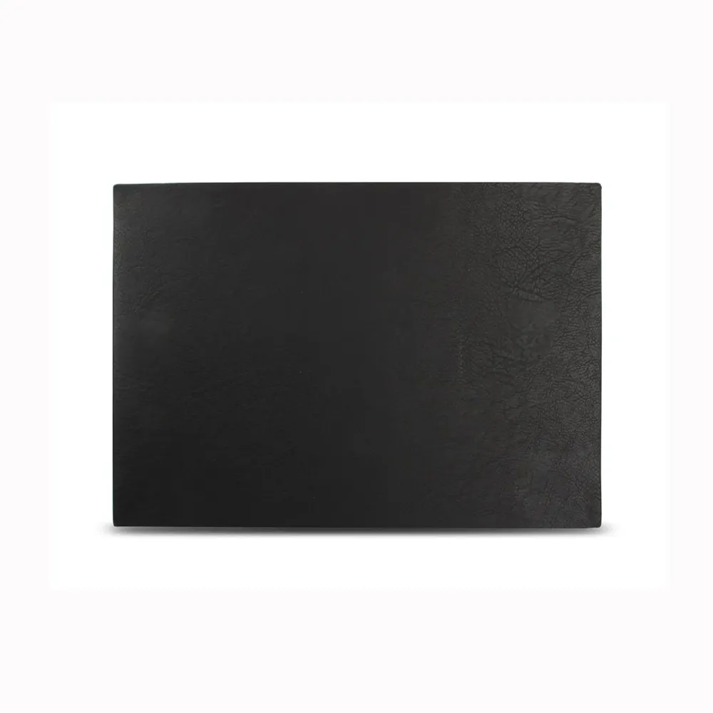 Bonbistro - Placemat 43x30cm lederlook zwart Layer - Set van 4
