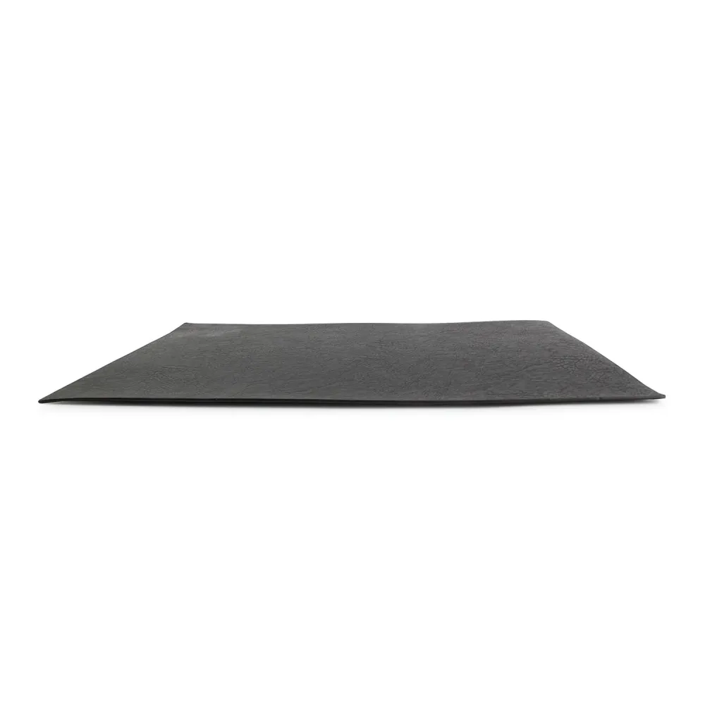 Bonbistro - Placemat 43x30cm lederlook zwart Layer - Set van 4