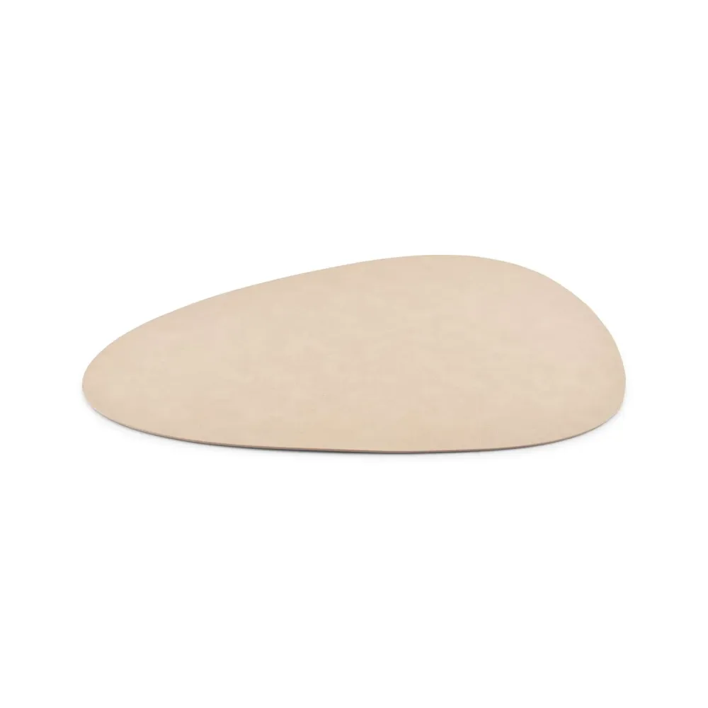 Bonbistro - Placemat 45x37cm lederlook beige Layer - Set van 4