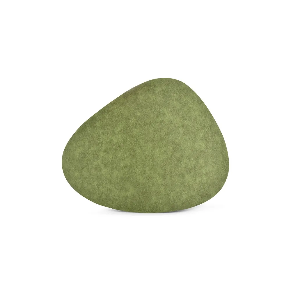 Bonbistro - Placemat 45x37cm lederlook groen Layer - Set van 4