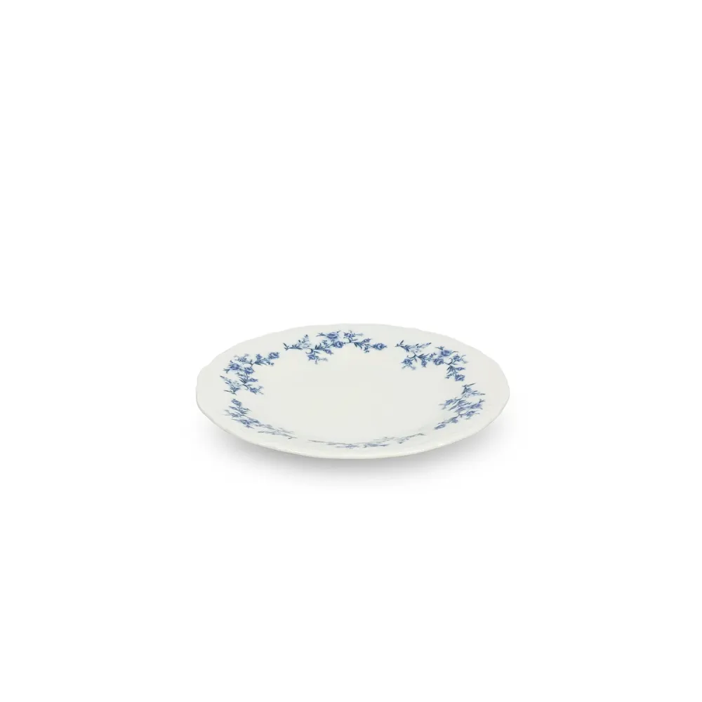 Bonbistro - Plat bord 21cm blue flower Retro - Set van 6