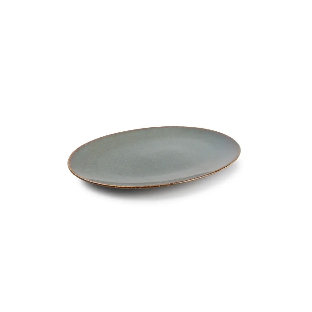 Bonbistro - Plat bord 30x21cm groen Cirro - Set van 4