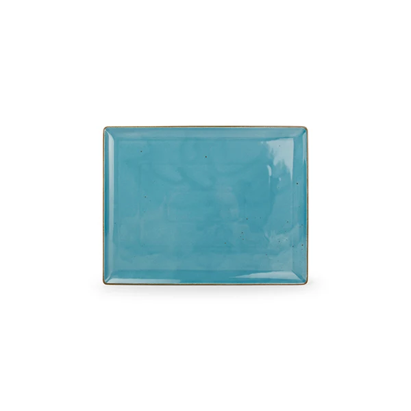 Bonbistro - Plat bord 31x24cm blauw Collect - Set van 6