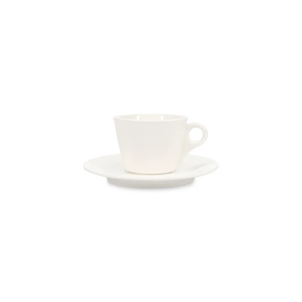 Bonbistro - Schotel 15,5cm voor kop 16cl en kop 20,5cl wit Barista - Set van 6