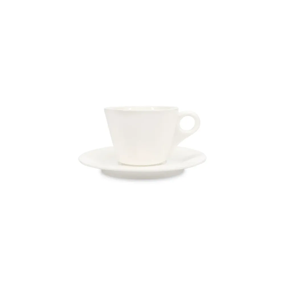 Bonbistro - Schotel 15,5cm voor kop 16cl en kop 20,5cl wit Barista - Set van 6