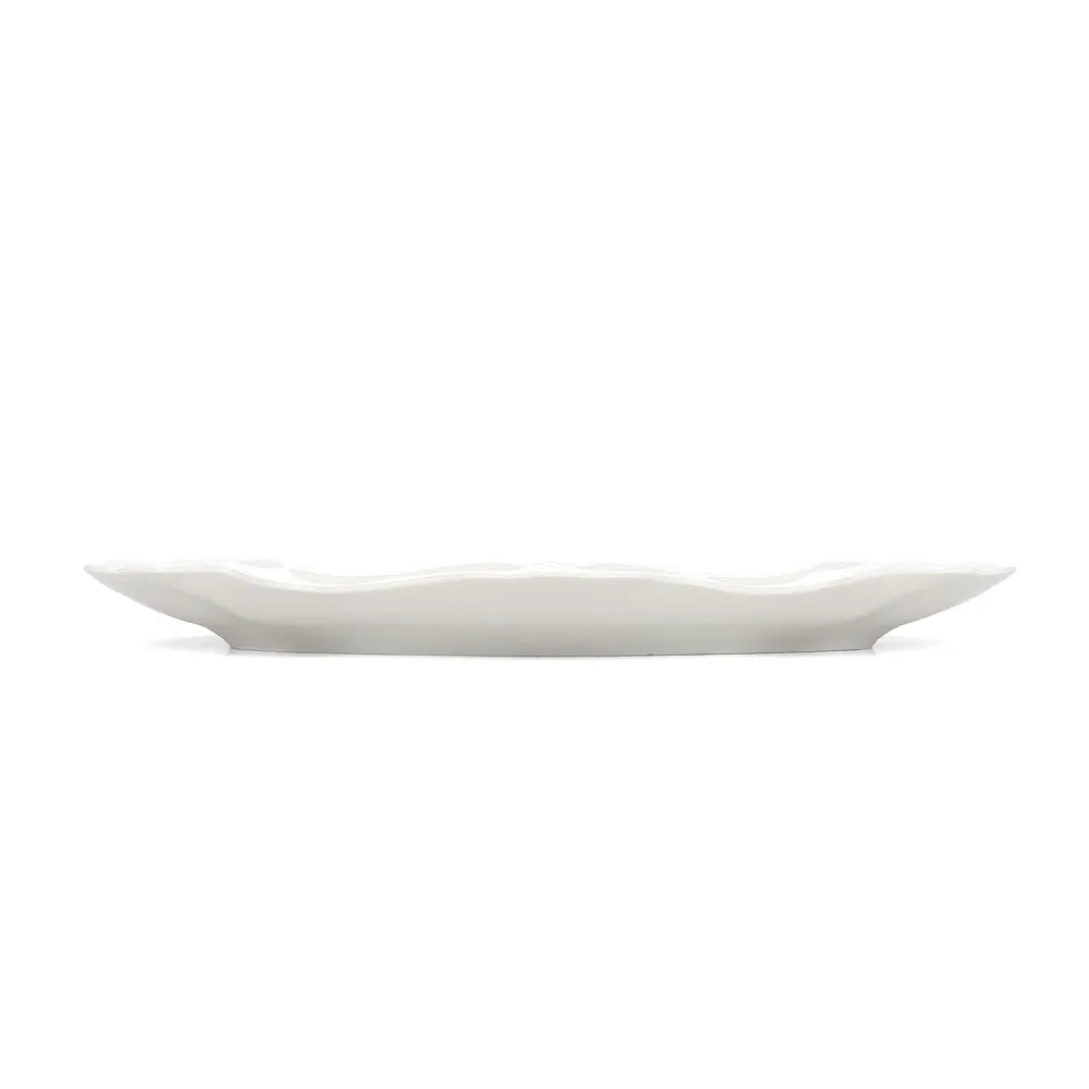 Bonbistro - Serveerschaal 39x25cm brown flower Retro - Set van 2