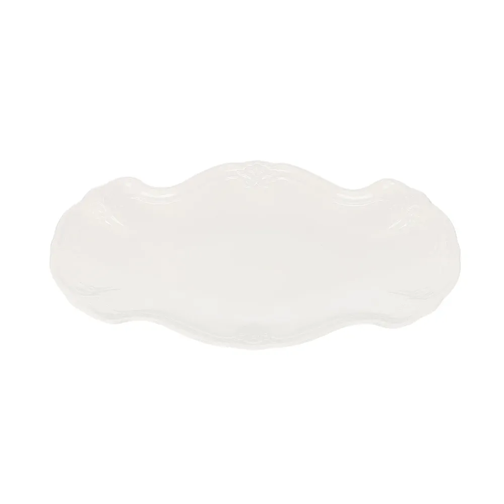 Bonbistro - Serveerschaal 39x25cm ivoor Retro - Set van 2