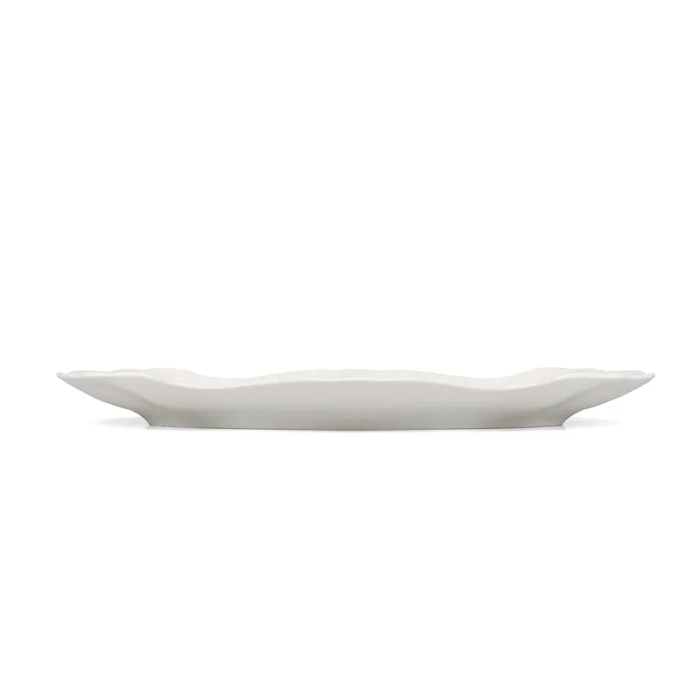Bonbistro - Serveerschaal 39x25cm ivoor Retro - Set van 2