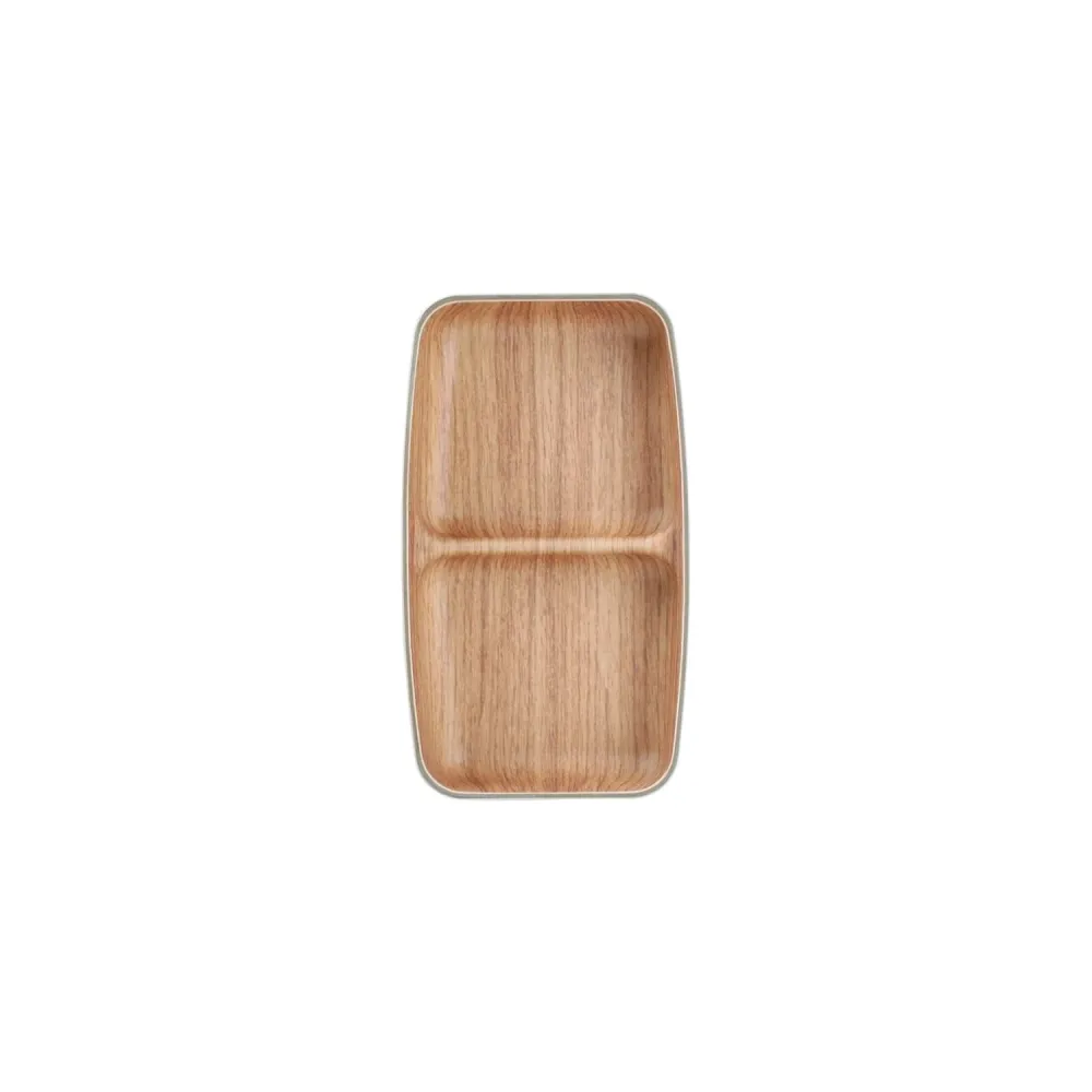 Bonbistro - Verdeelbord 17,5x10cm 2 delen bruin Buffet