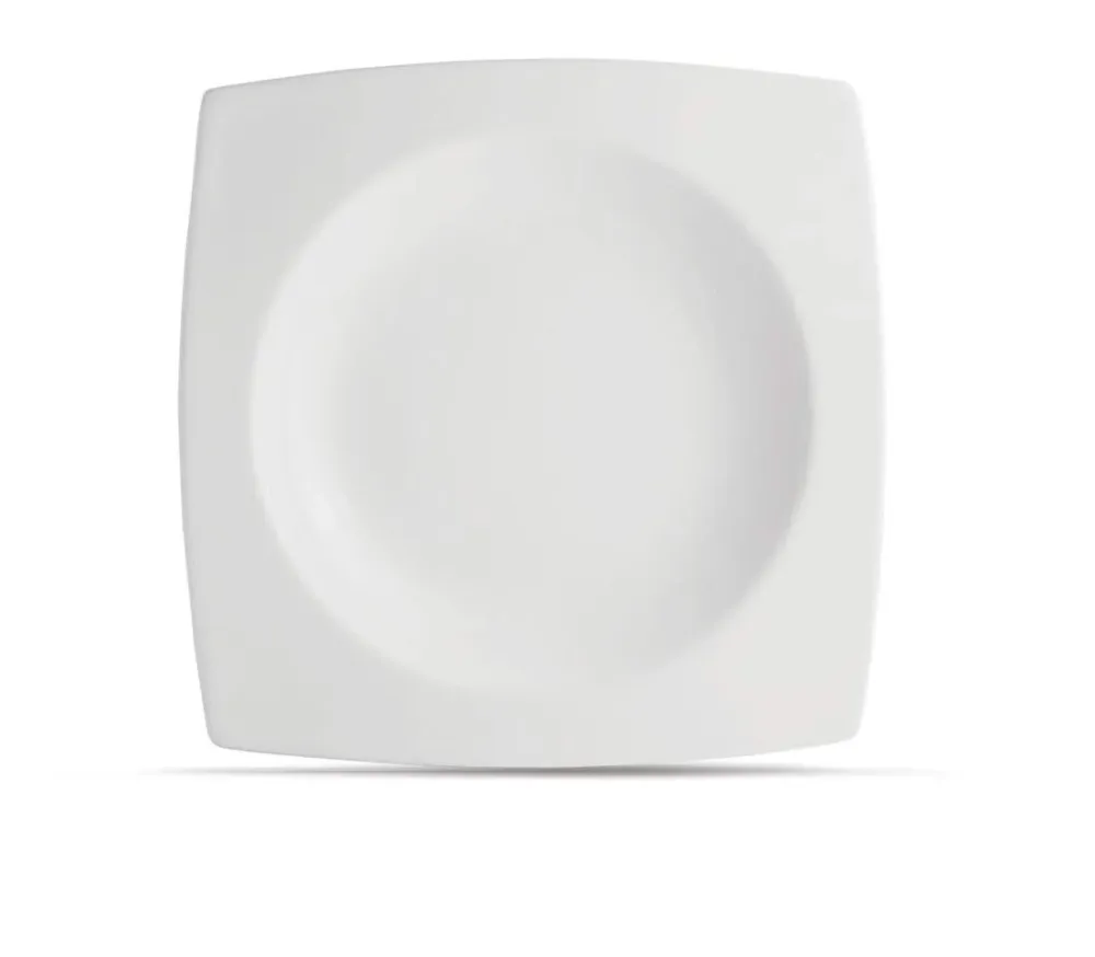 BonBistro Diepe Borden / Pastaborden Yong Squito 27 x 27 cm - Wit - 6 stuks