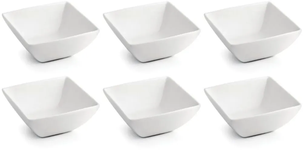 BonBistro Dipschaaltjes Yong Squito 10 x 10 cm - Wit - 6 stuks