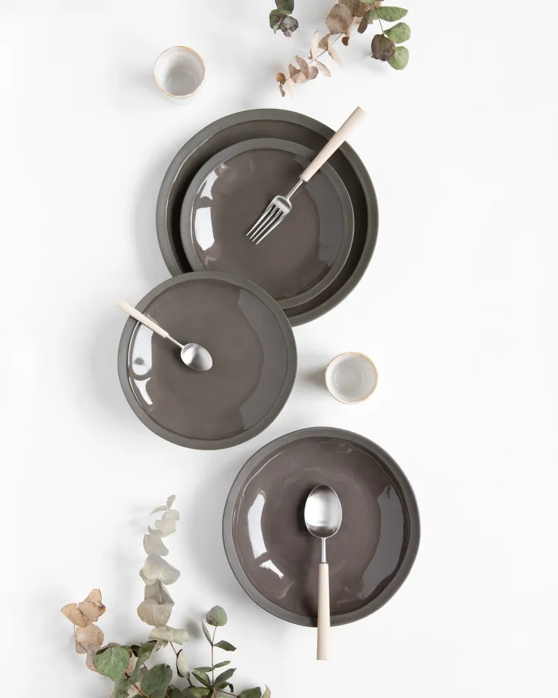 Terra plat bord Bone and White