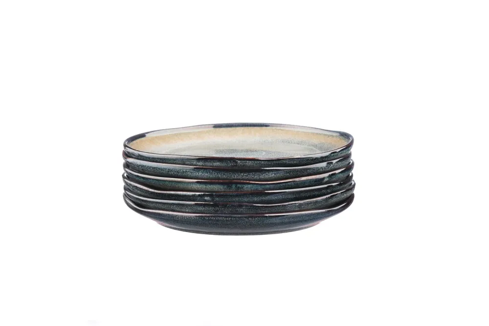 bord GENESIS Ø20,5cm - 6 stuks - Aarde