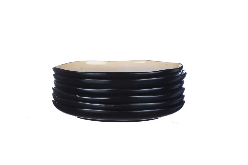 bord IRIS Ø21,5cm - 6 stuks - Ivoorwit