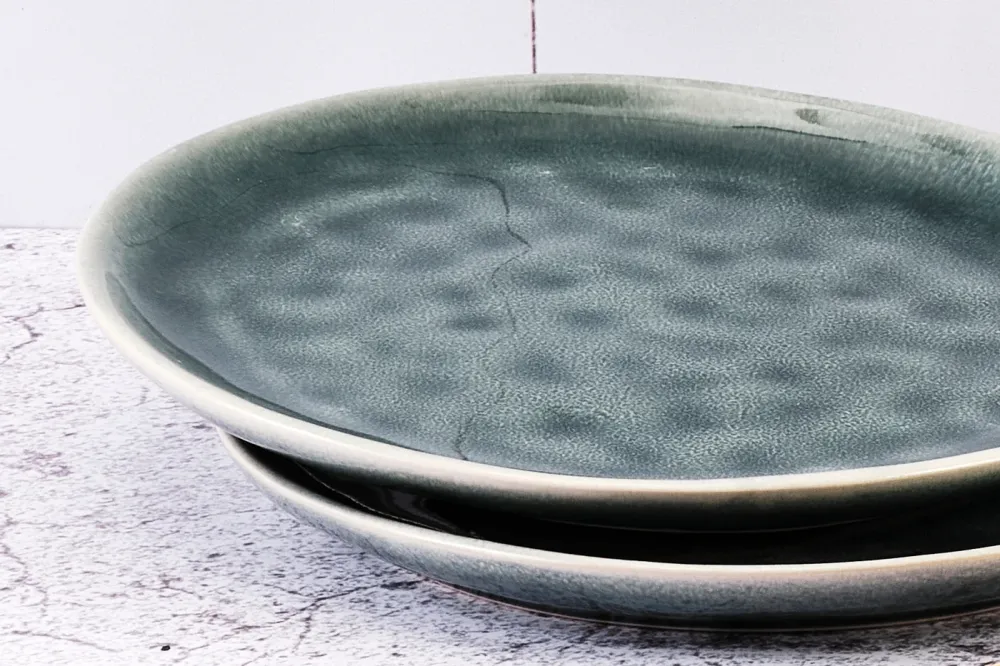 bord MOON Ø21cm - 6 stuks - Petroleum