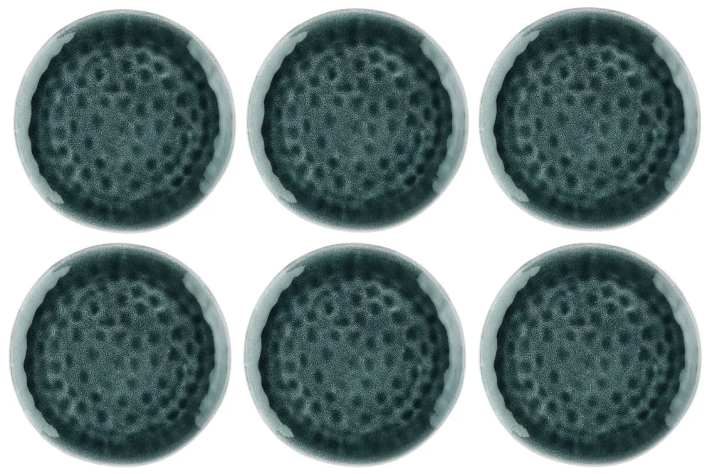 bord MOON Ø28,5cm - 6 stuks - Petroleum