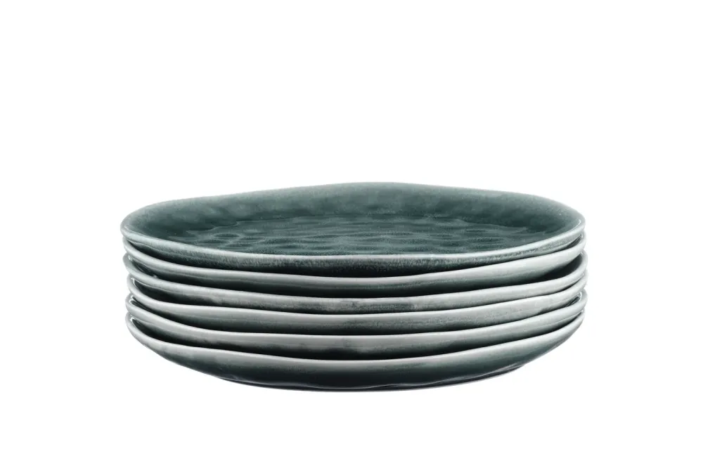 bord MOON Ø28,5cm - 6 stuks - Petroleum
