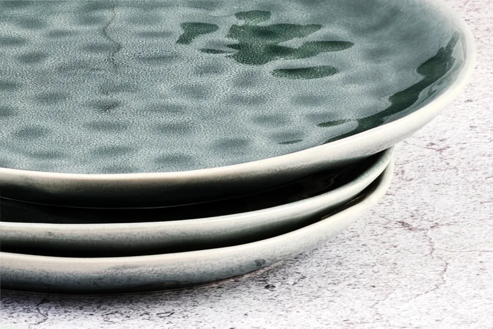 bord MOON Ø28,5cm - 6 stuks - Petroleum